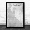 Oasis Wonderwall Man Lady Dancing Grey Song Lyric Print