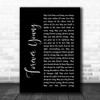 Bob Dylan Forever Young Black Script Song Lyric Music Wall Art Print