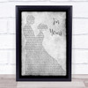 Jason Mraz I'm Yours Man Lady Dancing Grey Song Lyric Print