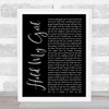 George Ezra Hold My Girl Black Script Song Lyric Music Wall Art Print