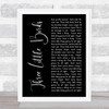 Bob Marley Three Little Birds Black Script Song Lyric Music Wall Art Print