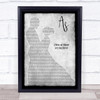 George Michael, Mary J. Blige As Grey Man Lady Dancing Song Lyric Print