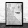 George Michael, Mary J. Blige As Grey Man Lady Dancing Song Lyric Print