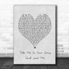 Gladys Knight Take Me In Your Arms And Love Me Grey Heart Song Lyric Print