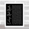 George Michael Cowboys And Angels Black Script Song Lyric Music Wall Art Print