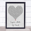 Jay-Z feat Alicia Keys Empire State Of Mind Grey Heart Song Lyric Print