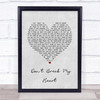 UB40 Don't Break My Heart Grey Heart Song Lyric Print