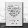 Faith Hill The Way You Love Me Grey Heart Song Lyric Print