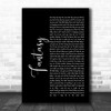 George Michael Fantasy Black Script Song Lyric Music Wall Art Print