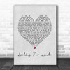 Hue & Cry Looking For Linda Grey Heart Song Lyric Print Hue & Cry Looking For Linda Grey Heart Song Lyric Print