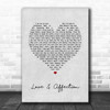 Joan Armatrading Love & Affection Grey Heart Song Lyric Print