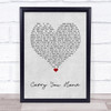 Ward Thomas Carry You Home Grey Heart Song Lyric Print