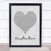 Something Corporate Konstantine Grey Heart Song Lyric Print