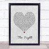 Frankie Valli & The Four Seasons The Night Grey Heart Song Lyric Print