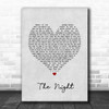 Frankie Valli & The Four Seasons The Night Grey Heart Song Lyric Print