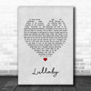 The Cure Lullaby Grey Heart Song Lyric Print