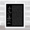 Alicia Keys If I Ain't Got You Black Script Song Lyric Music Wall Art Print