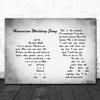 Elvis Presley Hawaiian Wedding Grey Song Man Lady Couple Grey Song Lyric Print