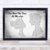 Bill Medley & Jennifer Warnes I've Had The Time Of My Life Man Lady Grey Print