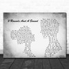 Blind Pilot 3 Rounds And A Sound Man Lady Couple Grey Song Lyric Quote Print