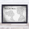 Metallica Nothing Else Matters Man Lady Couple Grey Song Lyric Quote Print