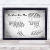 Pixies Here Comes Your Man Man Lady Couple Grey Song Lyric Quote Print