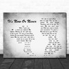 Elvis Presley It's Now Or Never Man Lady Couple Grey Song Lyric Quote Print