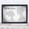 Walk The Moon Shut Up And Dance Man Lady Couple Grey Song Lyric Quote Print
