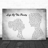 Shawn Mendes Life Of The Party Man Lady Couple Grey Song Lyric Quote Print