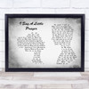 Aretha Franklin I Say A Little Prayer Man Lady Couple Grey Song Lyric Print