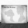 Passenger Life's For The Living Man Lady Couple Grey Song Lyric Print