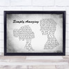 Trey Grey Songz Simply Amazing Man Lady Couple Grey Song Lyric Quote Print