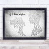 Noel Gallagher If I Had A Gun Man Lady Couple Grey Song Lyric Quote Print