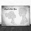 Eli Young Band Angel Like You Man Lady Couple Grey Song Lyric Quote Print