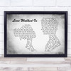 Thunder Love Walked In Man Lady Couple Grey Song Lyric Quote Print