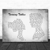 Adele Turning Tables Man Lady Couple Grey Song Lyric Quote Print