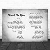 Lionel Richie Stuck On You Man Lady Couple Grey Song Lyric Quote Print