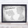 Rod Stewart Rhythm Of My Heart Man Lady Couple Grey Song Lyric Print