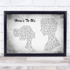 Halestorm Here's To Us Man Lady Couple Grey Song Lyric Quote Print