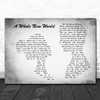 Peabo Bryson & Regina Belle A Whole New World Man Lady Couple Grey Song Print