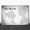 The Greatest Showman From Now On Man Lady Couple Grey Song Lyric Quote Print