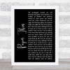 Chapel Club Paper Thin Black Script Song Lyric Music Wall Art Print