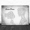 Lighthouse Family Ocean Drive Man Lady Couple Grey Song Lyric Quote Print