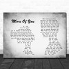 Chris Stapleton More Of You Man Lady Couple Grey Song Lyric Quote Print