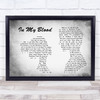 Shawn Mendes In My Blood Man Lady Couple Grey Song Lyric Quote Print