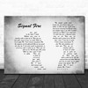 Snow Patrol Signal Fire Man Lady Couple Grey Song Lyric Quote Print