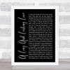 Crystal Gayle A Long And Lasting Love Black Script Song Lyric Music Wall Art Print