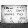 The Beatles In my life Man Lady Couple Grey Song Lyric Quote Print