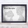 Van Morrison Brown Eyed Girl Man Lady Couple Grey Song Lyric Print