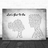 Marvin Gaye Let's Get It On Man Lady Couple Grey Song Lyric Print